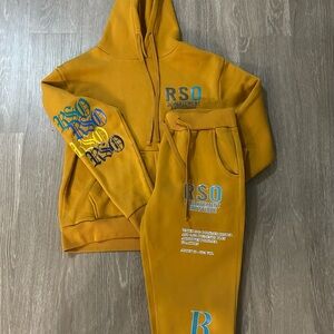 Yellow Rockstar Original Hoodie and Sweatpants Set